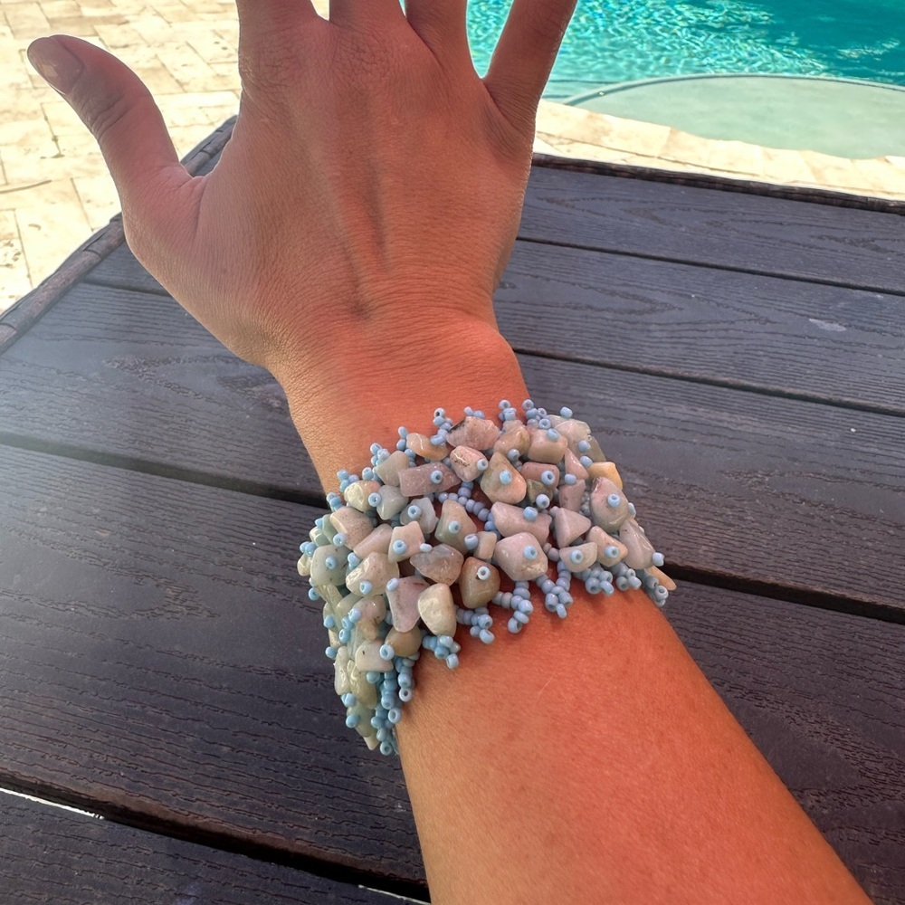 Beaded Blue Bracelet - Picture 2 of 5